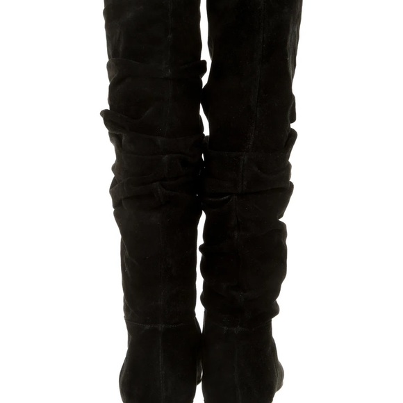 Authentic Burberry Black Suede Knee High Boots - Picture 11 of 16